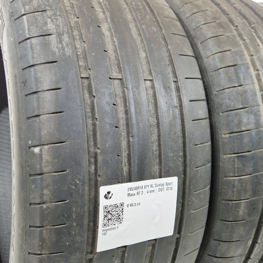 Käytetty: 245/40R18 97Y XL Dunlop Sport Maxx RT 2