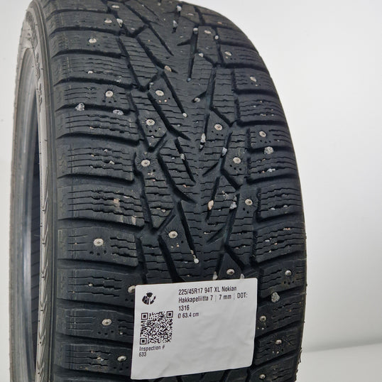 Käytetty: 225/45R17 94T XL Nokian Hakkapeliitta 7