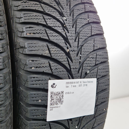 Käytetty: 205/55R16 94T XL Sava Eskimo Ice