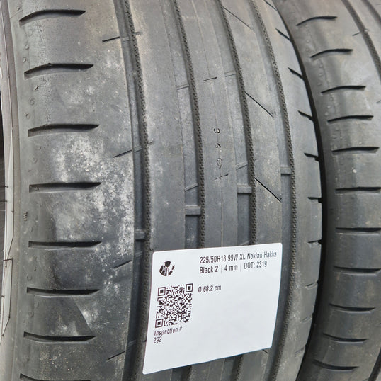 Käytetty: 225/50R18 99W XL Nokian Hakka Black 2