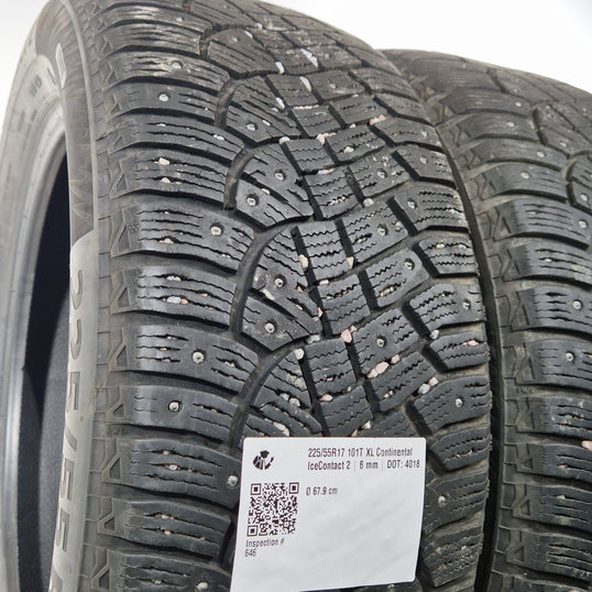 Käytetty: 225/55R17 101T XL Continental IceContact 2