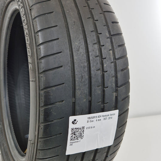 Käytetty: 195/50R15 82H Hankook Ventus S1 Evo