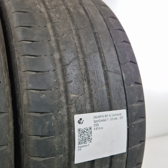 Käytetty: 245/40R19 98Y XL Continental SportContact 7