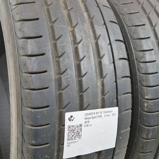 Käytetty: 225/45R18 95Y XL Yokohama Advan Sport V105