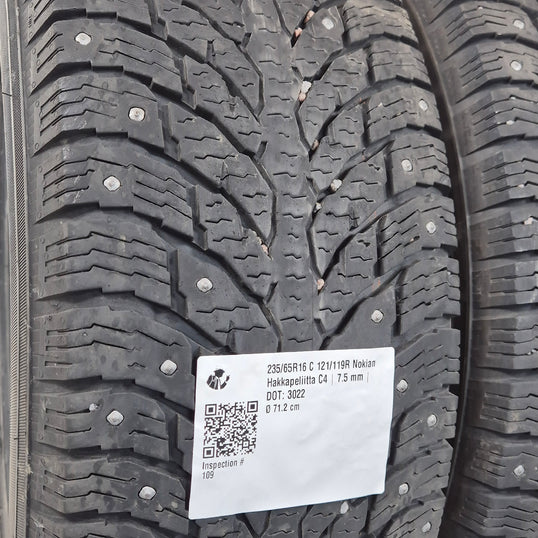 Käytetty: 235/65R16 C 121/119R Nokian Hakkapeliitta C4