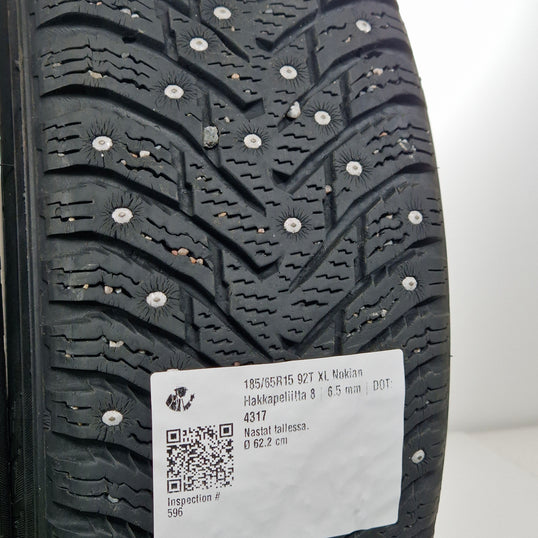 Käytetty: 185/65R15 92T XL Nokian Hakkapeliitta 8