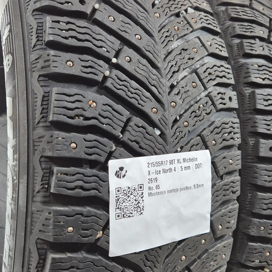 Käytetty: 215/55R17 98T XL Michelin X-Ice North 4