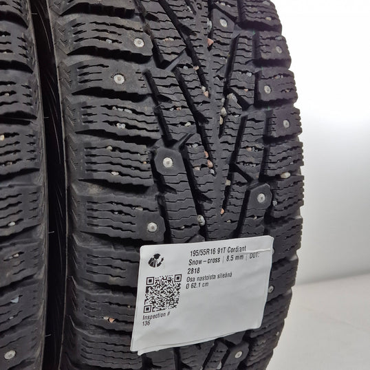 Käytetty: 195/55R16 91T Cordiant Snow-cross