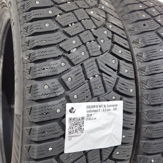 Käytetty: 205/55R16 94T XL Continental IceContact 2