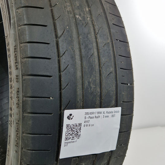 Käytetty: 205/45R17 88W XL Rotalla Setula S-Pace Ru01