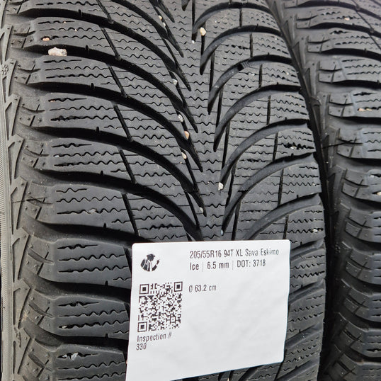 Käytetty: 205/55R16 94T XL Sava Eskimo Ice