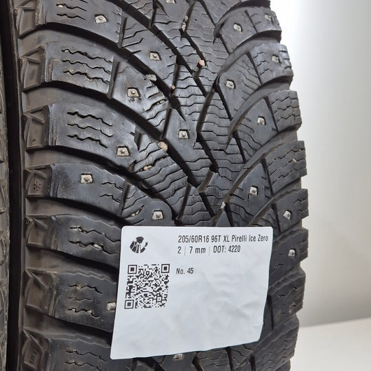 Käytetty: 205/60R16 96T XL Pirelli Ice Zero 2