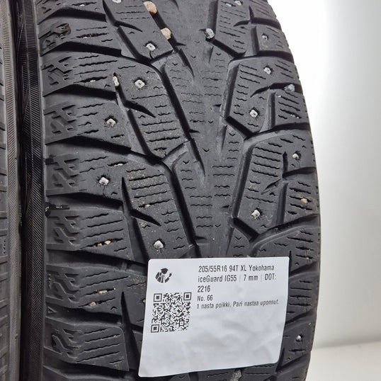 Käytetty: 205/55R16 94T XL Yokohama iceGuard IG55