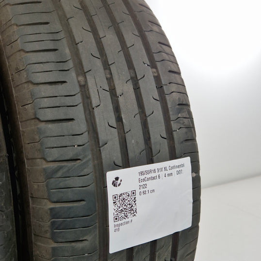 Käytetty: 195/55R16 91V XL Continental EcoContact 6