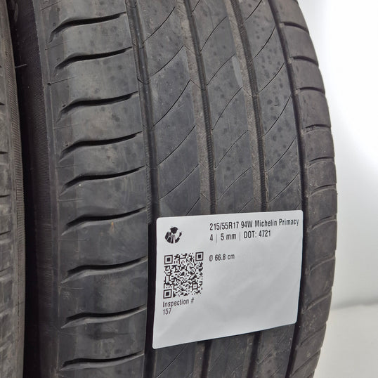 Käytetty: 215/55R17 94W Michelin Primacy 4
