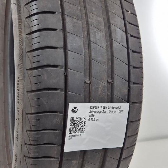 Käytetty: 225/60R17 99H BF Goodrich Advantage Suv