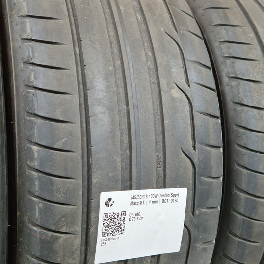 Käytetty: 245/50R18 100W Dunlop Sport Maxx RT
