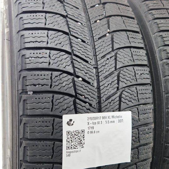 Käytetty: 215/55R17 98H XL Michelin X-Ice XI 3