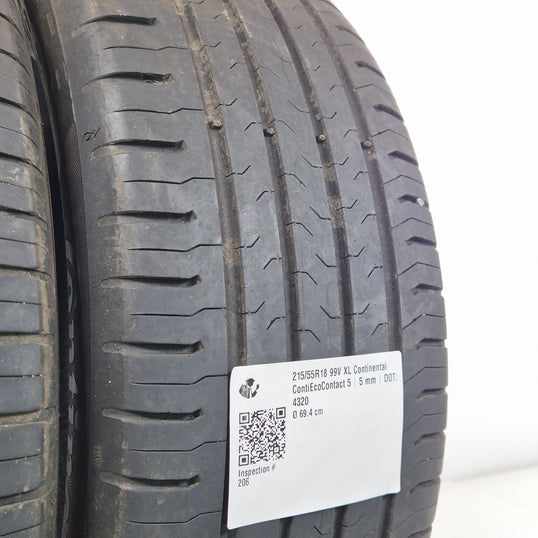 Käytetty: 215/55R18 99V XL Continental ContiEcoContact 5