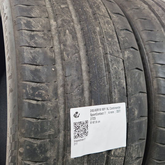 Käytetty: 245/40R19 98Y XL Continental SportContact 7