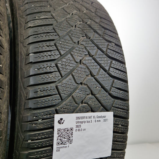 Käytetty: 205/55R16 94T XL Goodyear Ultragrip Ice 3