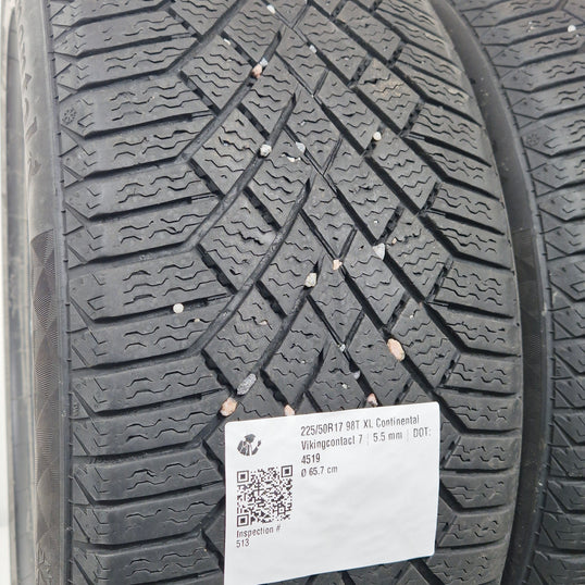Käytetty: 225/50R17 98T XL Continental Vikingcontact 7