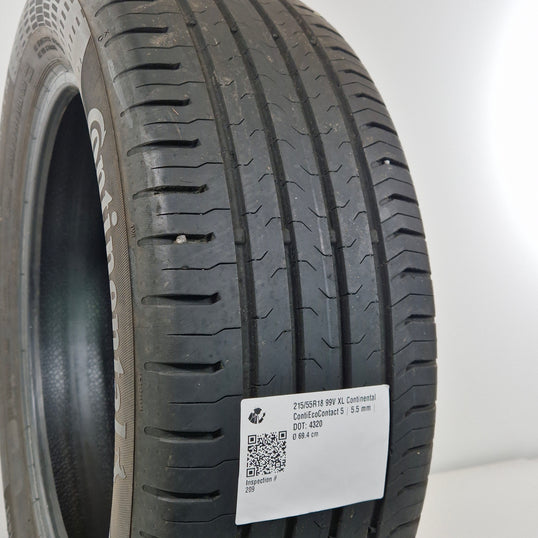 Käytetty: 215/55R18 99V XL Continental ContiEcoContact 5