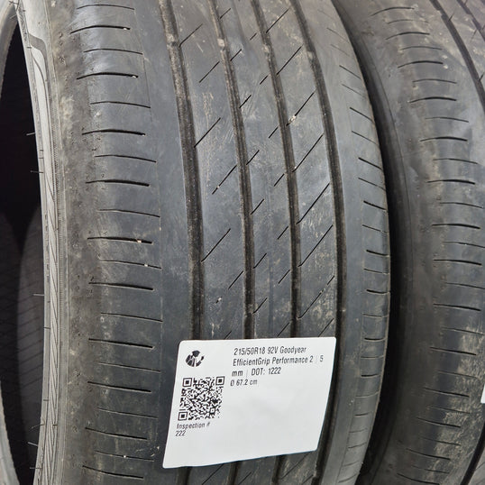Käytetty: 215/50R18 92V Goodyear EfficientGrip Performance 2