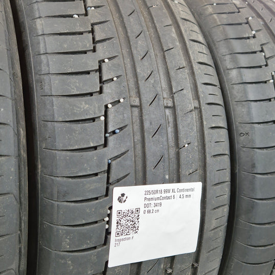 Käytetty: 225/50R18 99W XL Continental PremiumContact 6