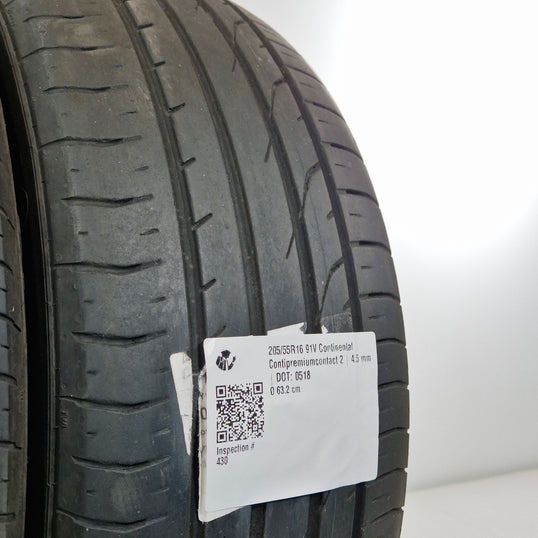 Käytetty: 205/55R16 91V Continental Contipremiumcontact 2