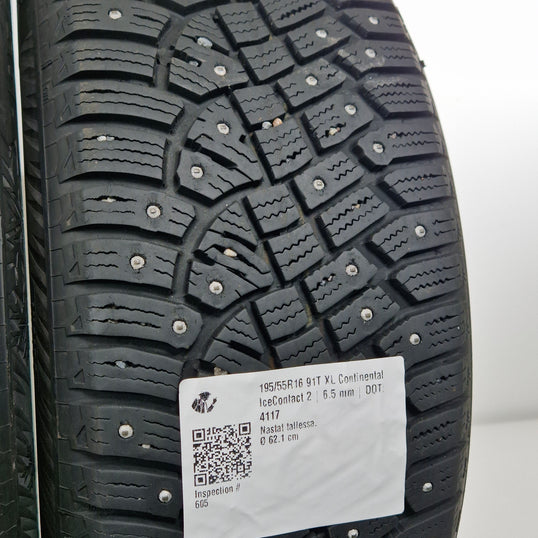 Käytetty: 195/55R16 91T XL Continental IceContact 2