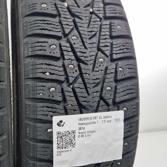 Käytetty: 185/60R15 88T XL Nokian Hakkapeliitta 7