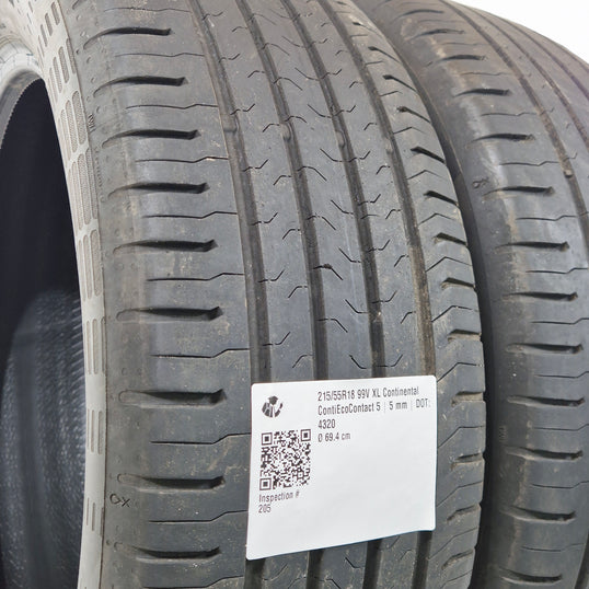 Käytetty: 215/55R18 99V XL Continental ContiEcoContact 5