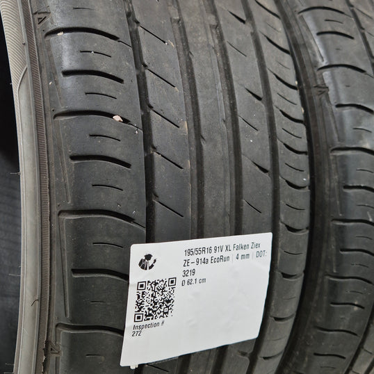 Käytetty: 195/55R16 91V XL Falken Ziex ZE-914a EcoRun
