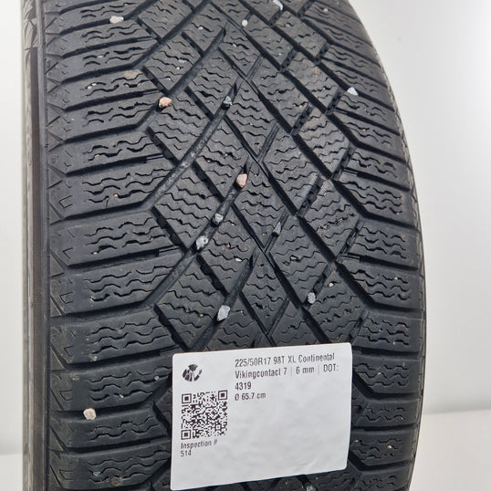 Käytetty: 225/50R17 98T XL Continental Vikingcontact 7