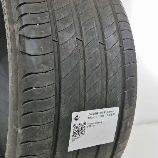 Käytetty: 255/40R19 100W XL Michelin Primacy 4