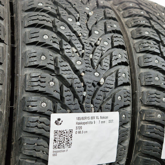 Käytetty: 185/60R15 88V XL Nokian Hakkapeliitta 9