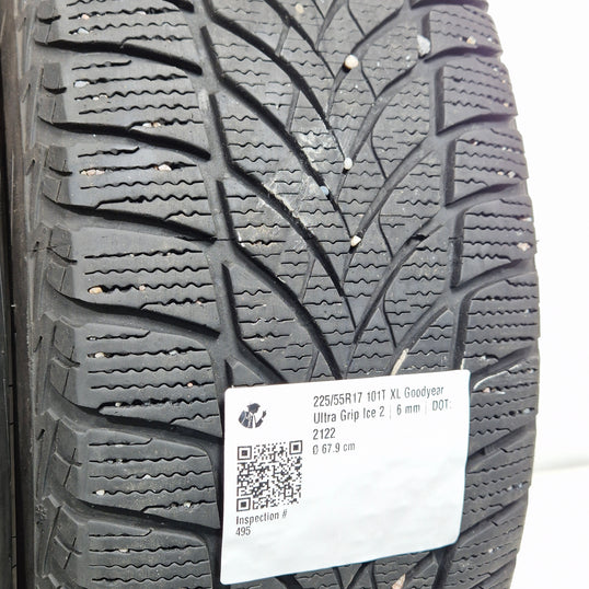 Käytetty: 225/55R17 101T XL Goodyear Ultra Grip Ice 2