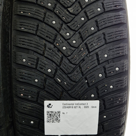 Käytetty: 225/40R18 92T XL Continental IceContact 3