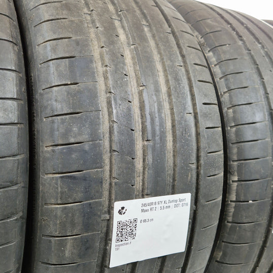 Käytetty: 245/40R18 97Y XL Dunlop Sport Maxx RT 2