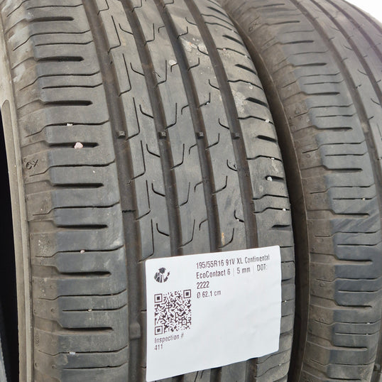 Käytetty: 195/55R16 91V XL Continental EcoContact 6