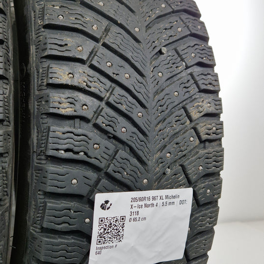 Käytetty: 205/60R16 96T XL Michelin X-Ice North 4