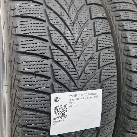 Käytetty: 225/55R17 101T XL Goodyear Ultra Grip Ice 2
