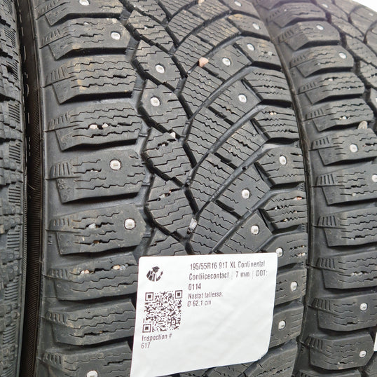 Käytetty: 195/55R16 91T XL Continental Contiicecontact
