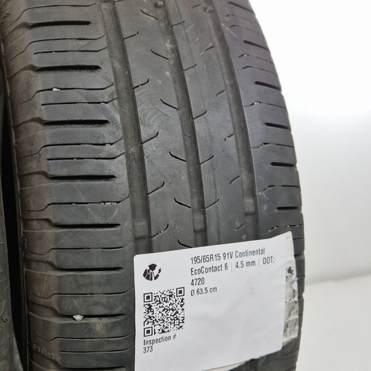Käytetty: 195/65R15 91V Continental EcoContact 6