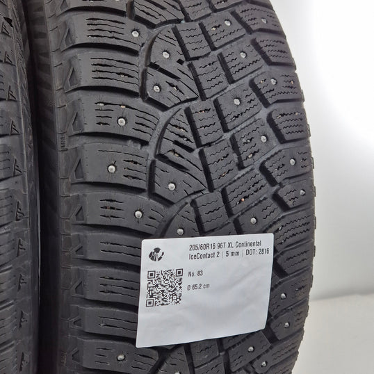 Käytetty: 205/60R16 96T XL Continental IceContact 2