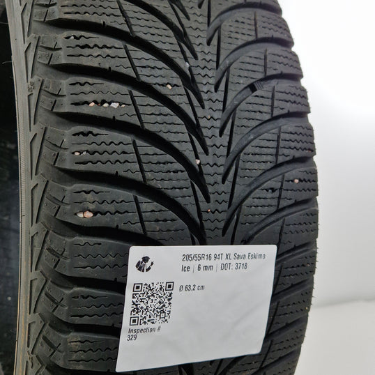 Käytetty: 205/55R16 94T XL Sava Eskimo Ice
