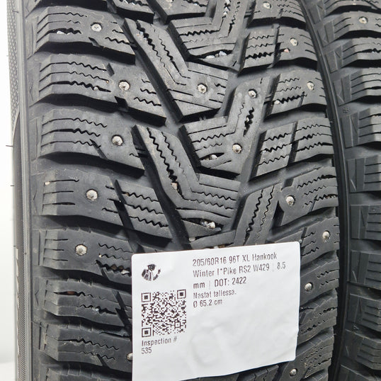 Käytetty: 205/60R16 96T XL Hankook Winter I*Pike RS2 W429
