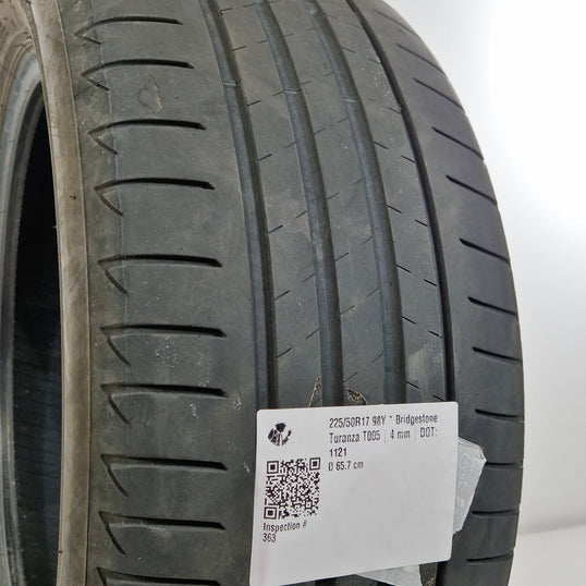 Käytetty: 225/50R17 98Y * Bridgestone Turanza T005