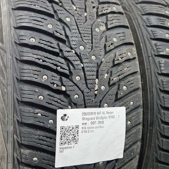 Käytetty: 205/55R16 94T XL Nexen Winguard WinSpike Wh62
